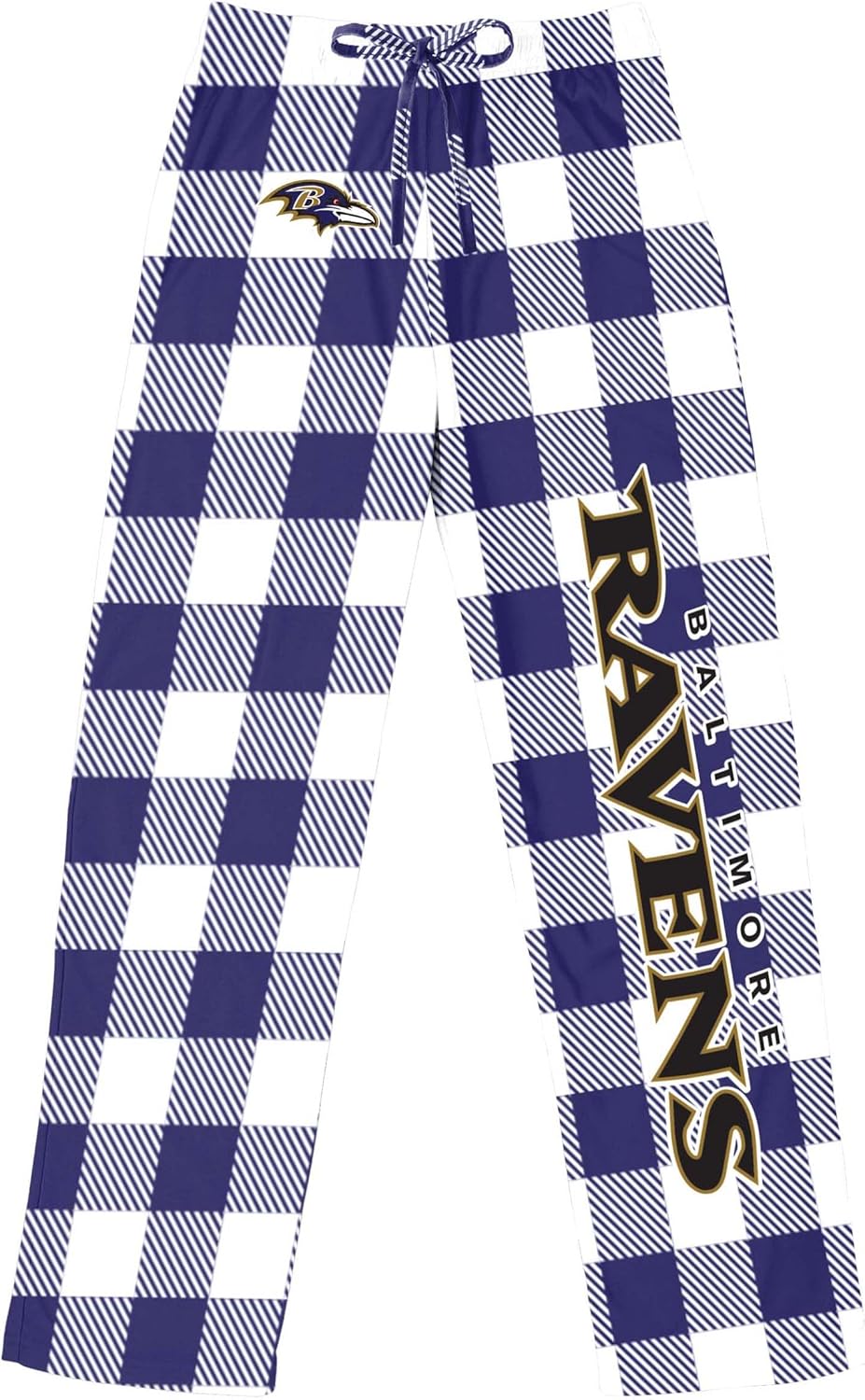 FOCO Pick Your NFL Team Gingham Checkered Pattern Women's Pajama Lounge Pants with Pockets and Drawstring Tie, Multicolor