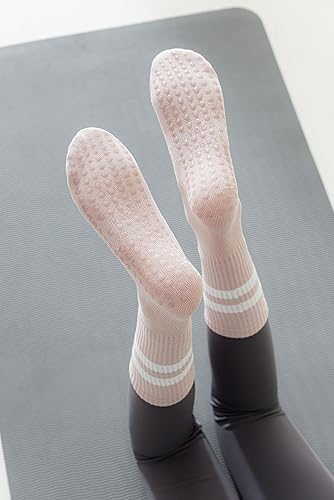 Miniatura 6 de Calcetines antideslizantes de yoga para mujer con agarre de pilates con agarres, calcetines atléticos para hospital para mujer