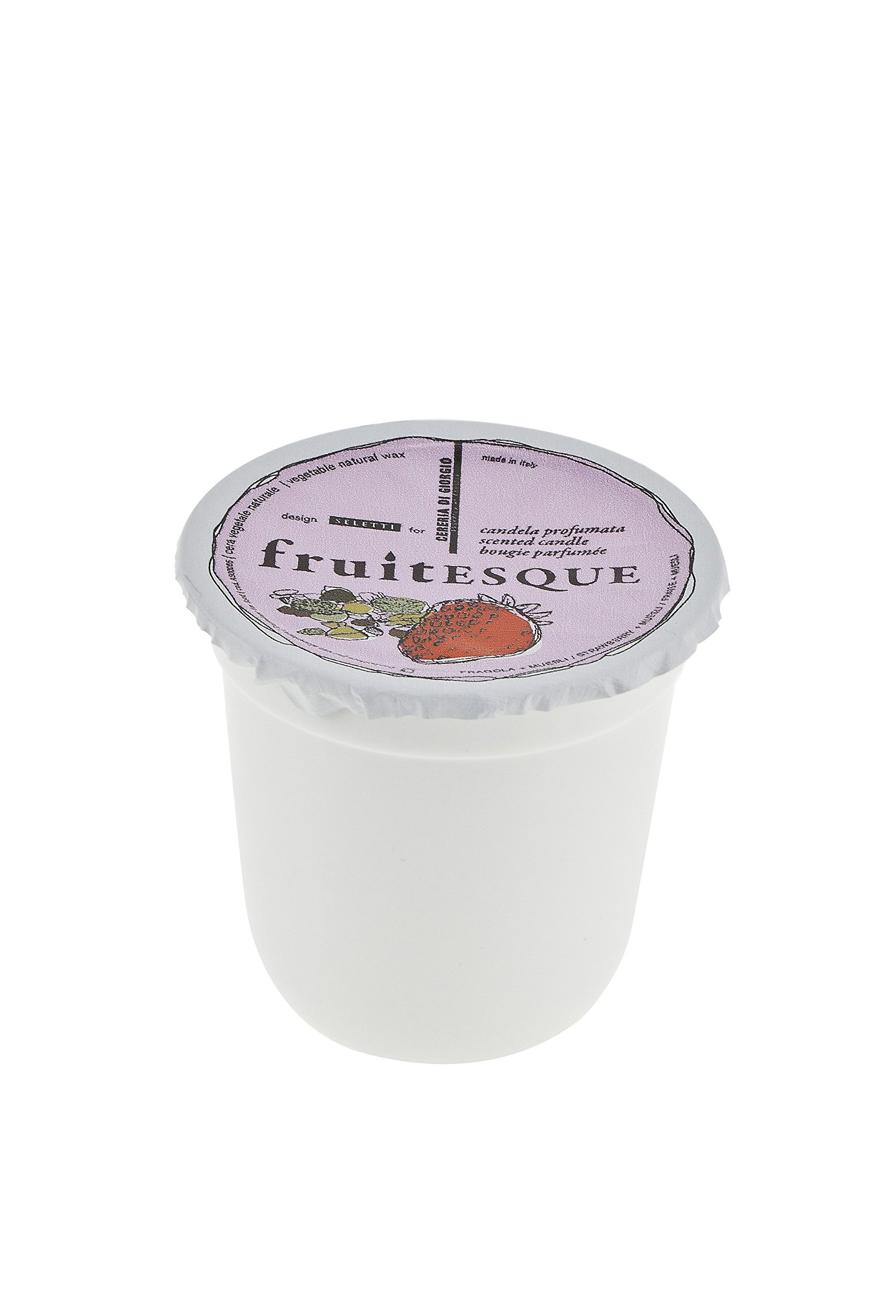 Cereria di Giorgio fruitesque Scented in Jar Yoghurt, Wax, Pink, 7 x 7 x 7 cm