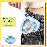 Vista 5 de Kathfly 4 Piezas Organizador de Gomas para el Cabello Azul Contenedores de Almacenamiento de Accesorios para el Cabello Portátiles Apilables Soporte