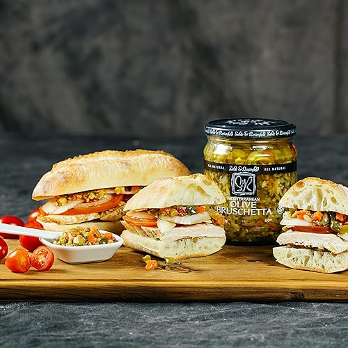 Miniatura 11 de Sable & Rosenfeld Bruschetta de aceitunas - Earth Kosher - Bruschetta de oliva picante - Paquete de 2 (16 onzas cada uno)