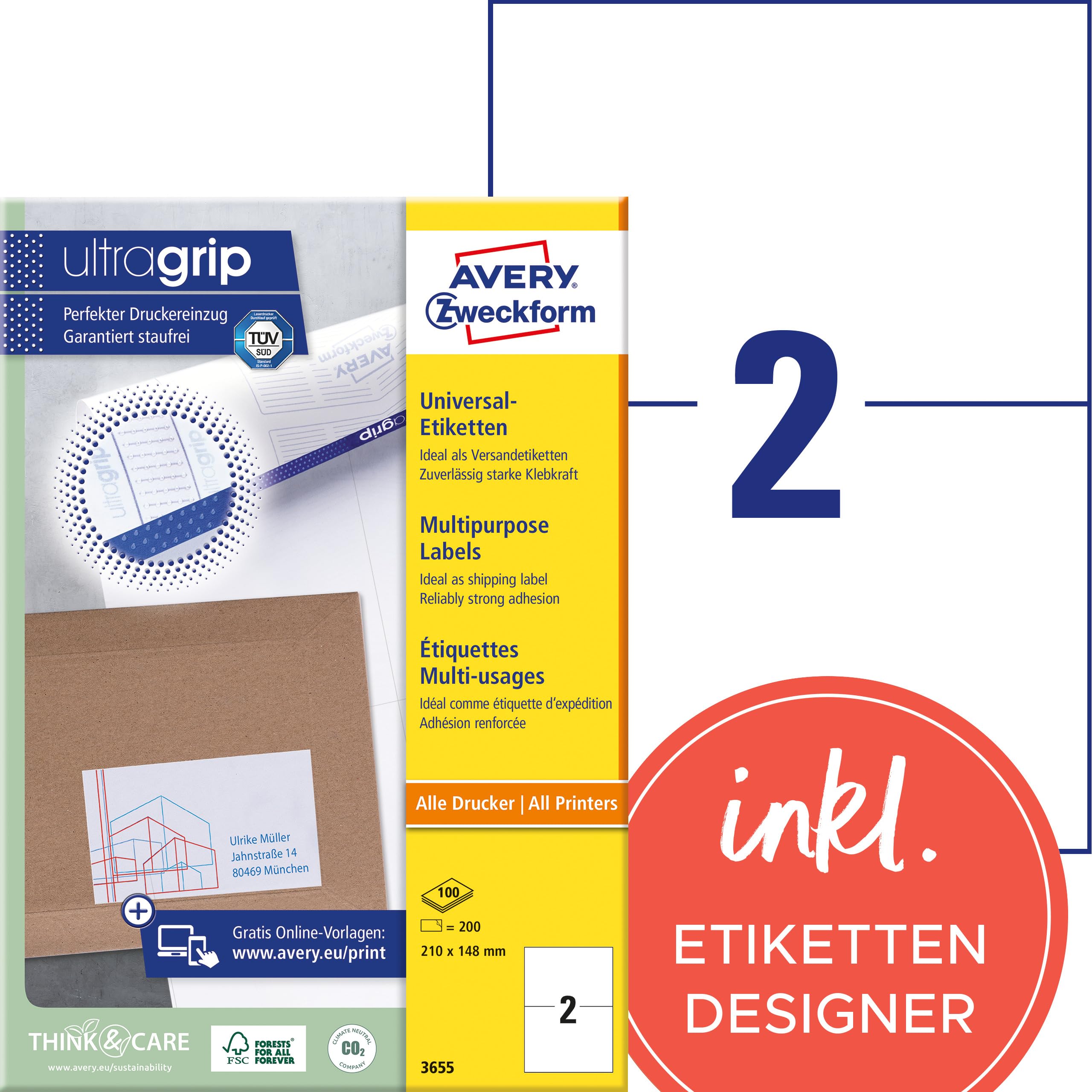 AVERY Zweckform 3655 Universal Etiketten