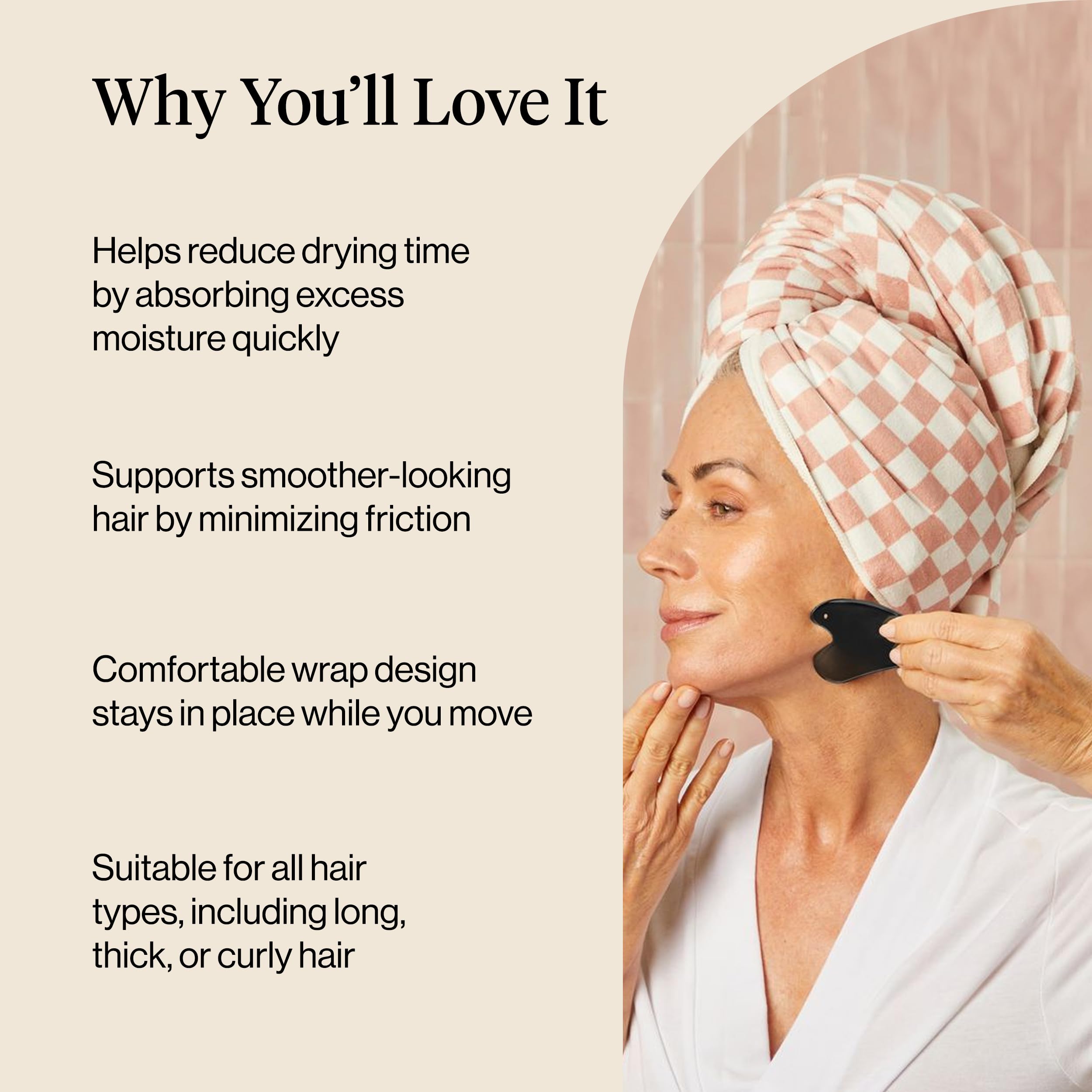 Kitsch XL Hair Towel Wrap - Fast Drying -5