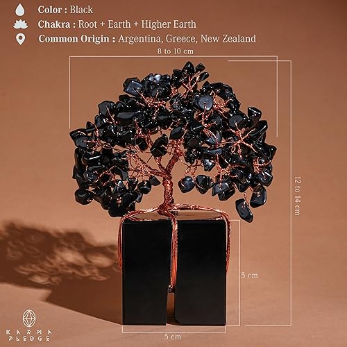 Miniatura 12 de Árbol de la vida de cristal curativo de 7 chakras, árboles bonsái hechos a mano para energía positiva, dinero y buena suerte, árbol para decoración