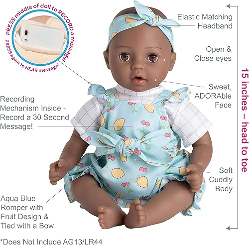 Miniatura 4 de Adora Wrapped in Love Sweetheart Baby - Muñeca interactiva con grabadora de voz