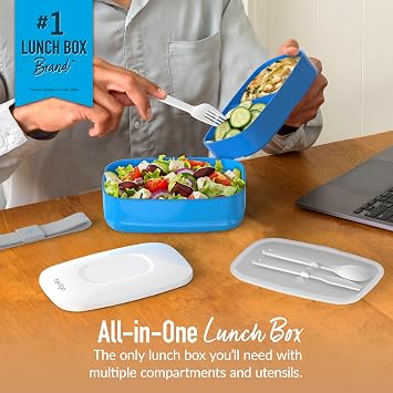 Bentgo Classic Stackable 3-Compartment Adult Bento-Style Lunch Box