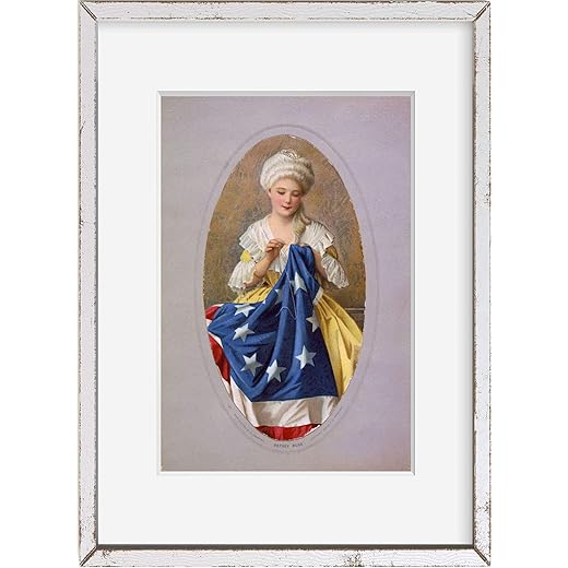 INFINITE PHOTOGRAPHS Photo: Betsey Ross,Betsy Ross Sewing Flag,American