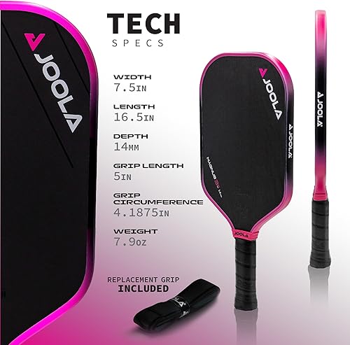 Miniatura 2 de JOOLA 3S Pickleball Paddles  Raw Carbon Fiber Surface  Ben Johns Perseus, Hyperion, Scorpeus & Magnus Shapes  Elongated, Wide Body & Aero Curve