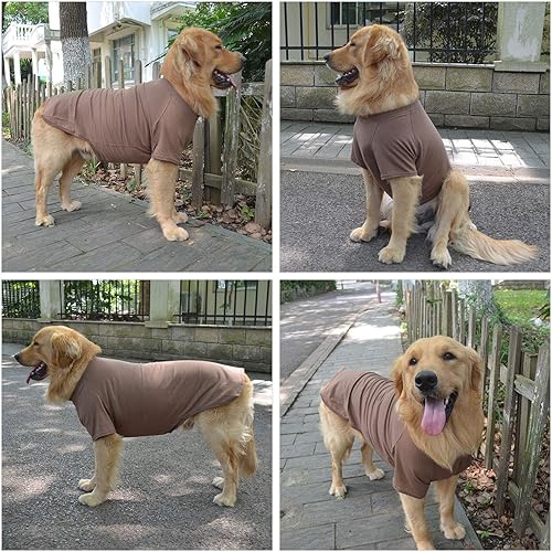 Miniatura 5 de Lovelonglong 2019 - Ropa para mascotas, Disfraces para Perro, Ropa Camisetas en blanco para Perros Grande Medianos Pequeños 100% Algodón 18 Colores,