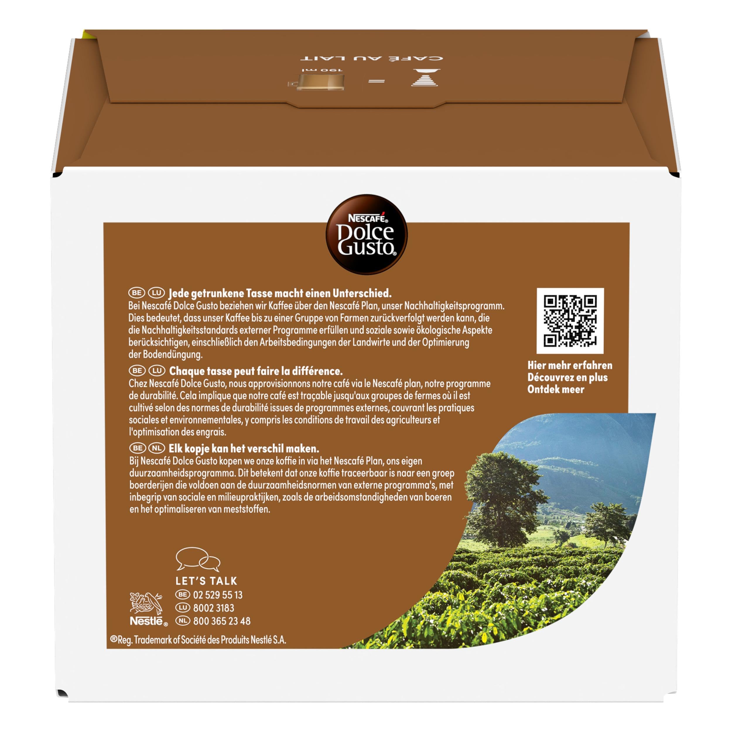 NESCAFÉ DOLCE GUSTO Café au Lait Kaffeekapseln (3 x 30 Kapseln)