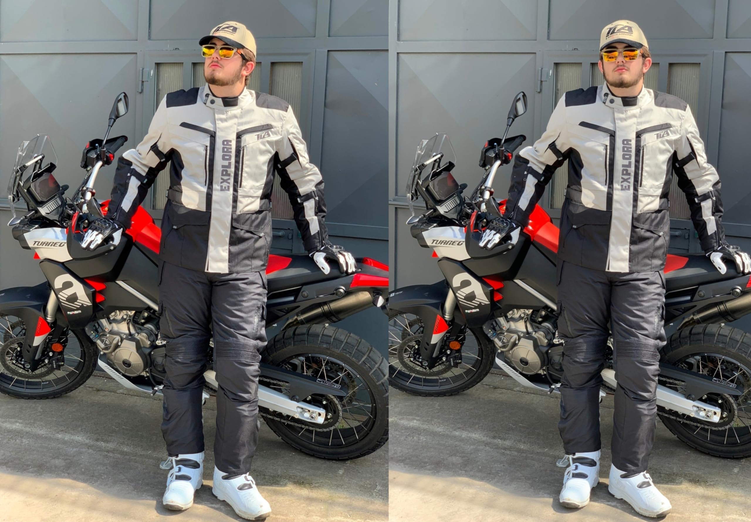 TLA EXPLORA Pantaloni Moto con Protezioni a 2 Strati, 4 Stagioni, Imbottitura Staccabile, Traspirante, Taglie sino 6XL Unisex per Uomo e Donna, Pantaloni Moto Enduro, Quad, ATV, motoslitta