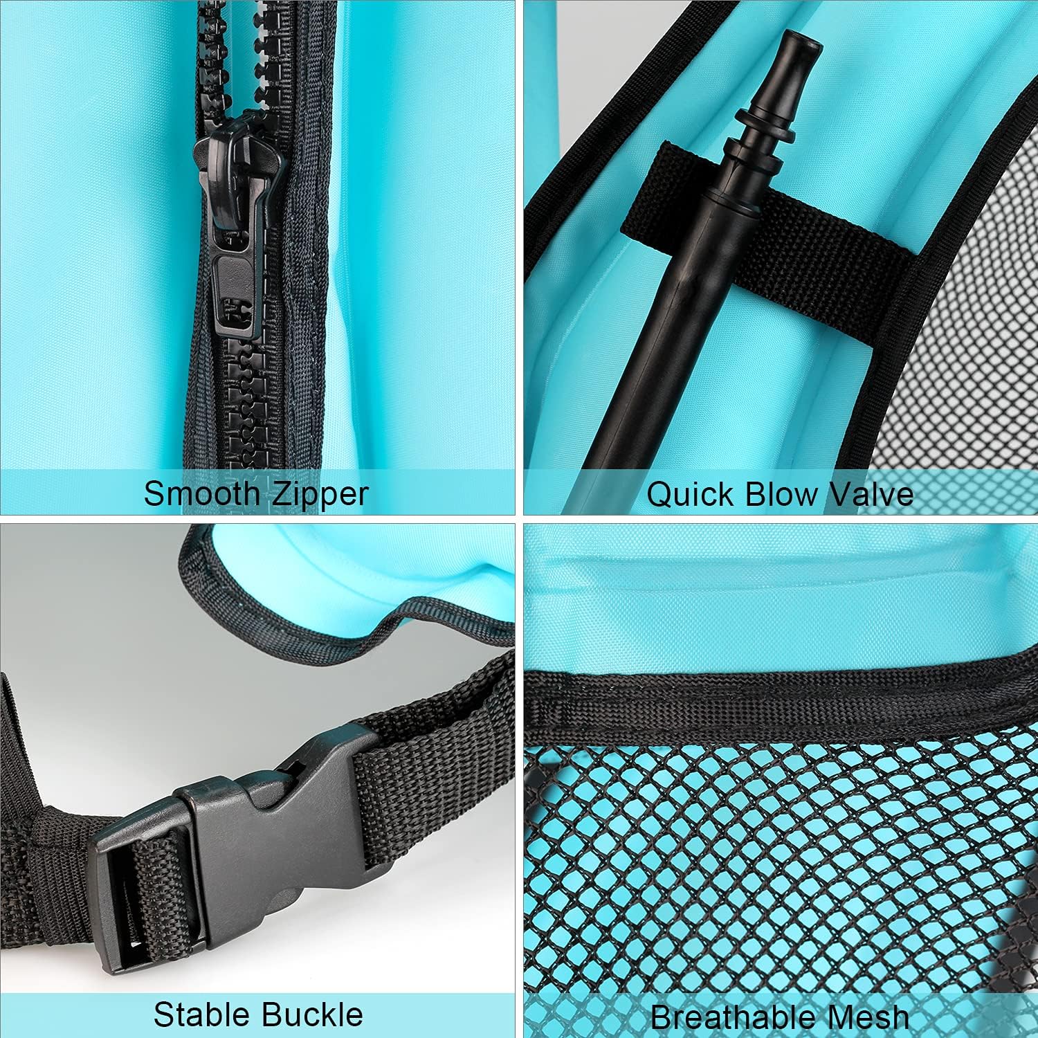 Aufblasbare Schwimmweste, Unisex-Erwachsene Tragbar Auftriebshilfe Weste schwimmhilfe für den Wassersport, Schnorchelnd, Schwimmen, Surfen, Bootfahren