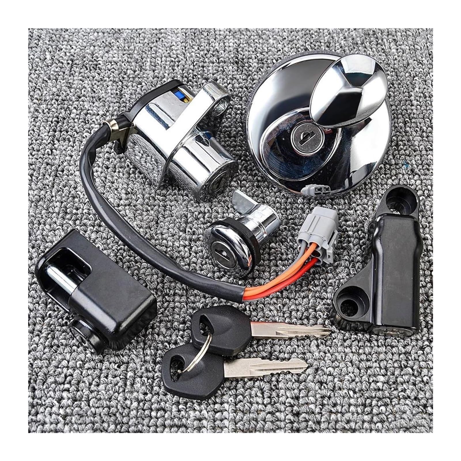 Cerradura De Encendido para Suzuki para VLR1800 para Boulevard para C109R 2008-2011 Interruptor Arranque Encendido Motocicleta Combustible Bloqueo Juego + 2 Llaves