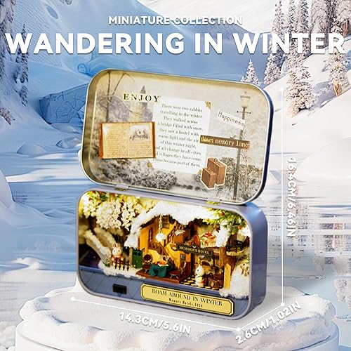 Miniatura 26 de Flever Kit de casa de muñecas en miniatura, habitación creativa con muebles y funda para regalo romántico de San Valentín (notas de campo)