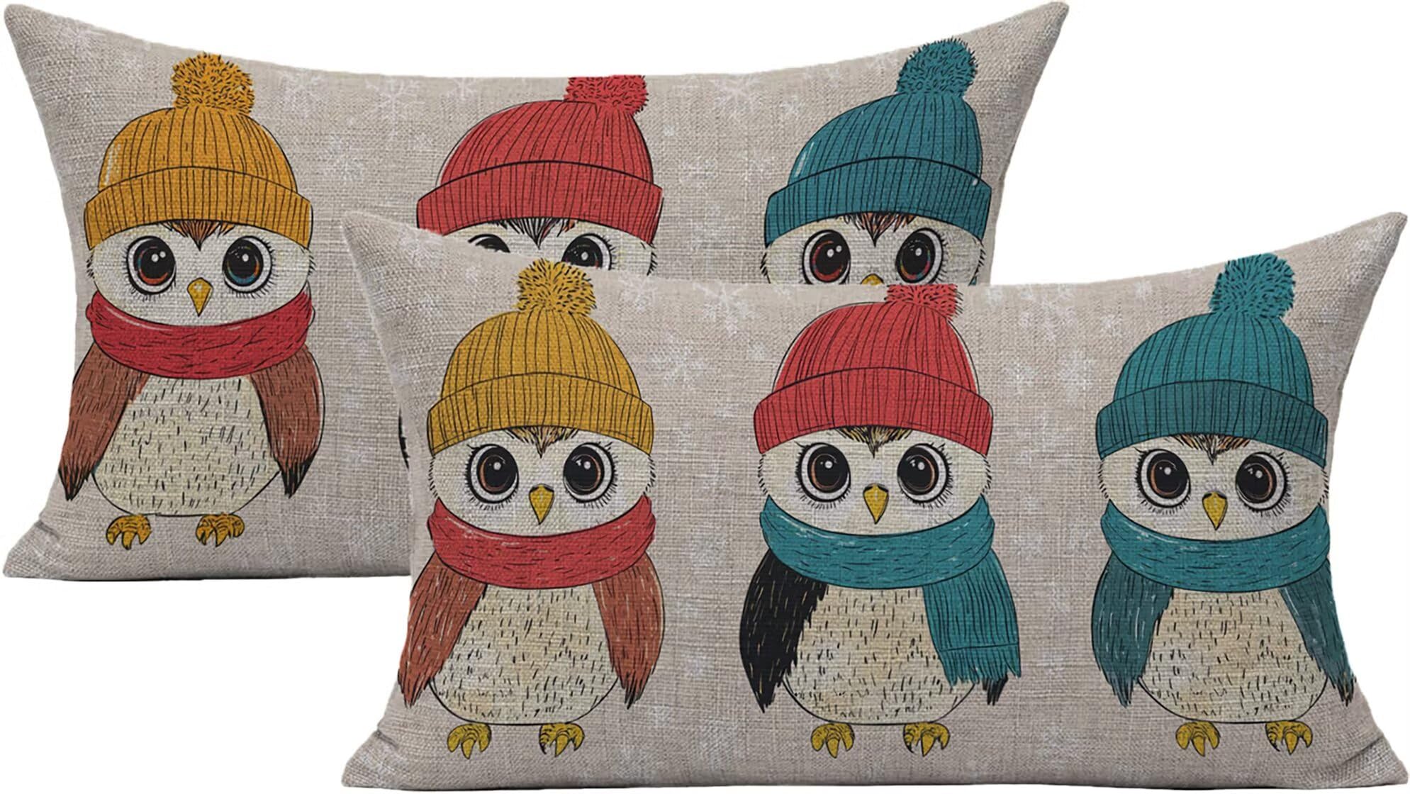 Housse de coussin extérieur imperméable 50x90cm lot de 2 en lin résistant aux intempéries