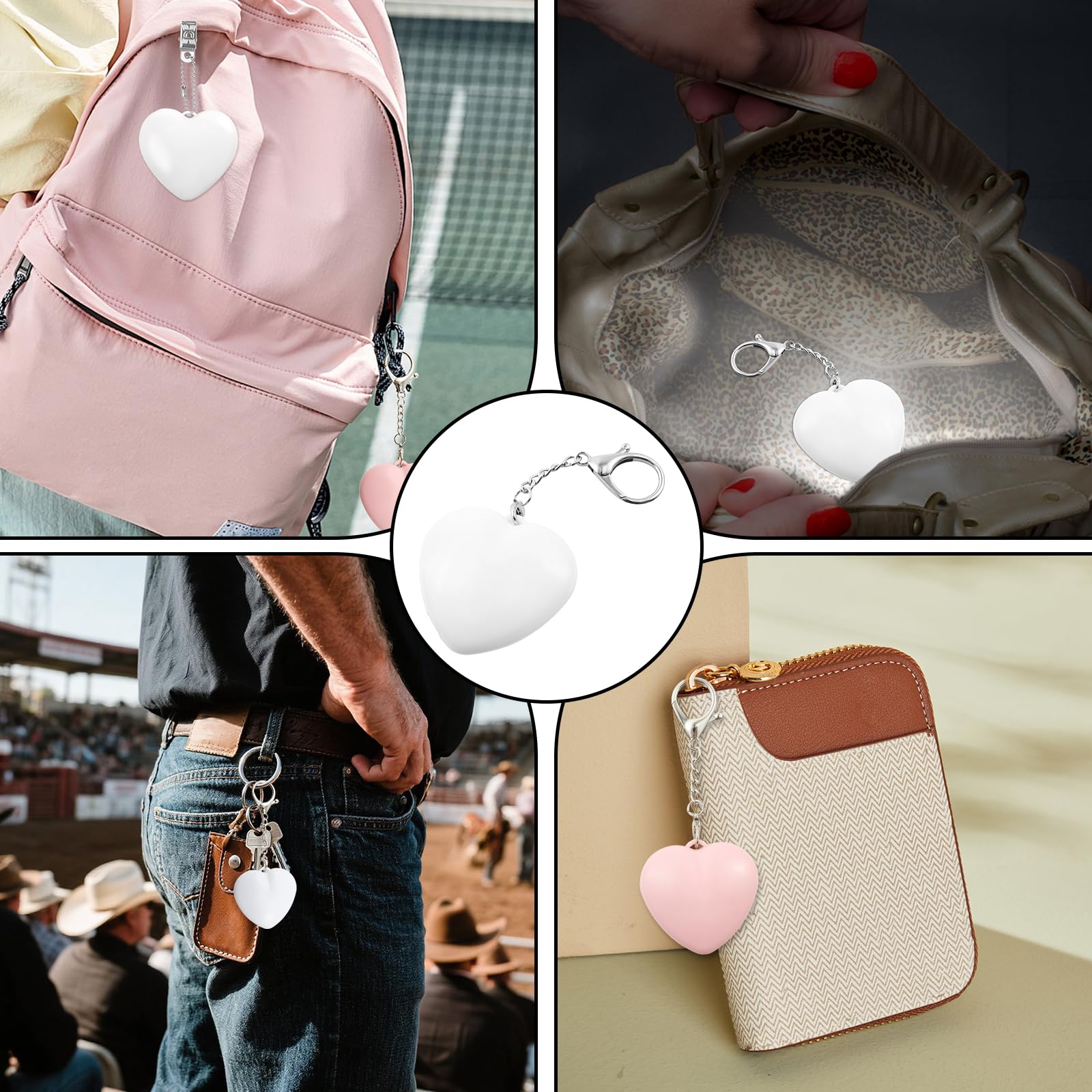 2 Pcs Purse Glow Heart Light - Automatic Sensor Purses Lamp Portable Touch Activated Handbag Night Light Heart — view 7