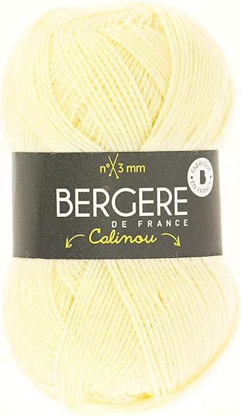 Bergere De France Calinou Laine A Tricoter Et Crochet 25 De Laine Merinos 3 Mm Fabrique En France Doux Fin Et Leger Ideal Layette Ecru Ivoire Amazon Fr Cuisine Et Maison