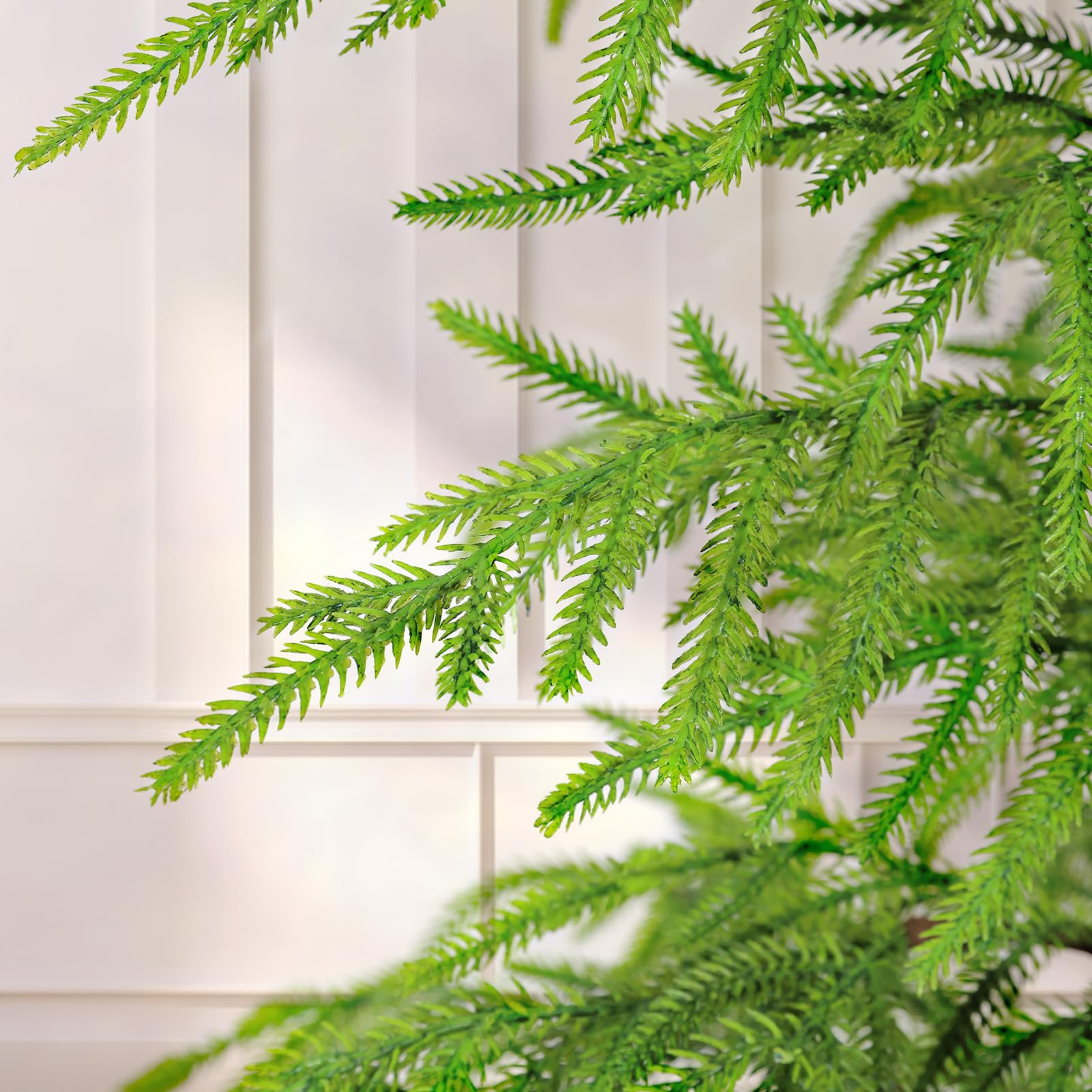 WBHome Künstlicher Norfolk-Kiefer für den Tisch, 91,4 cm, künstlicher Baum, getopft, grün, für Veranda, Weihnachten, Innen- und Außenbereich, Ornament-Dekorationen inklusive