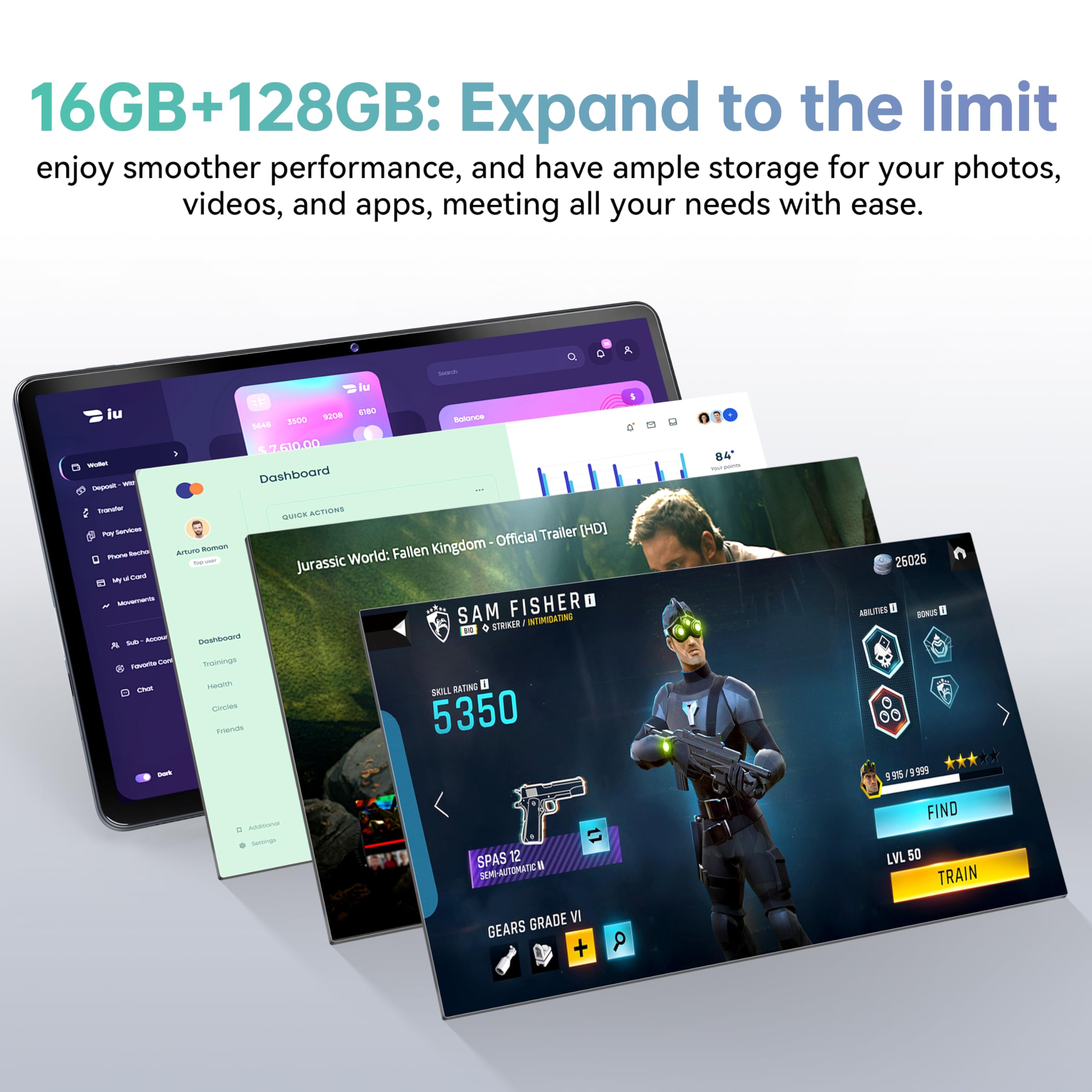 OUKITEL OT11 Tablet 11 inch Android 14-16GB RAM + 128GB ROM (1TB