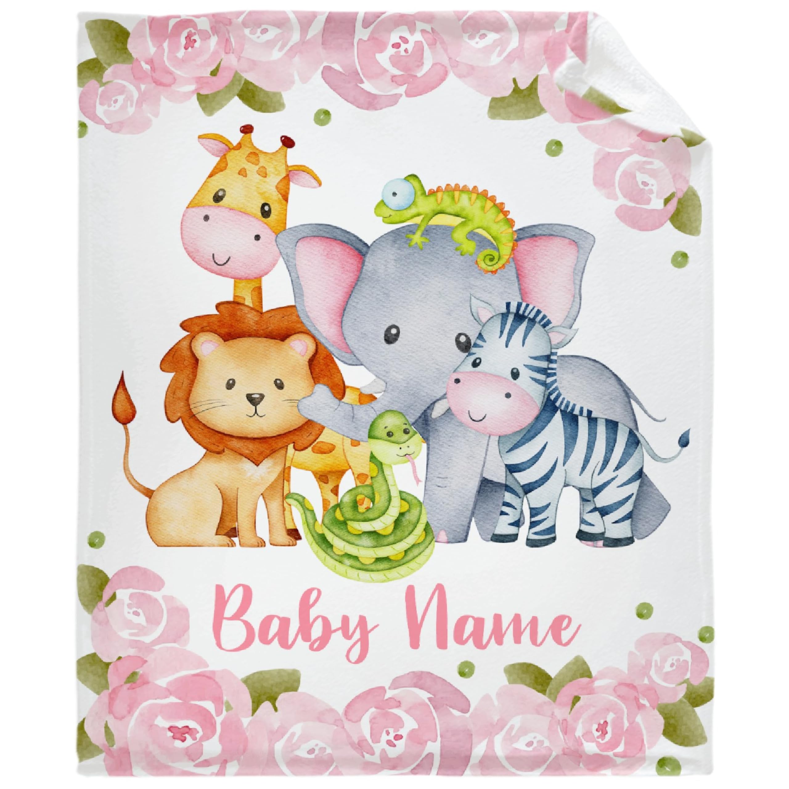 Custom Animals Blankets Custom Baby Blanket for Girls Boy