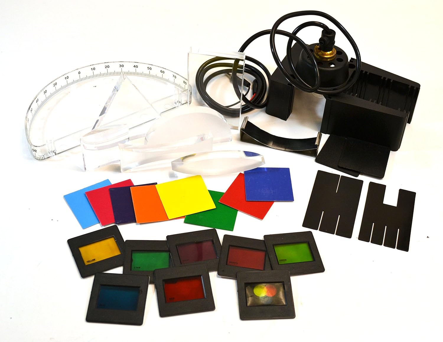 EISCO Student Optics Kit - Light Box & 27 Optical Components