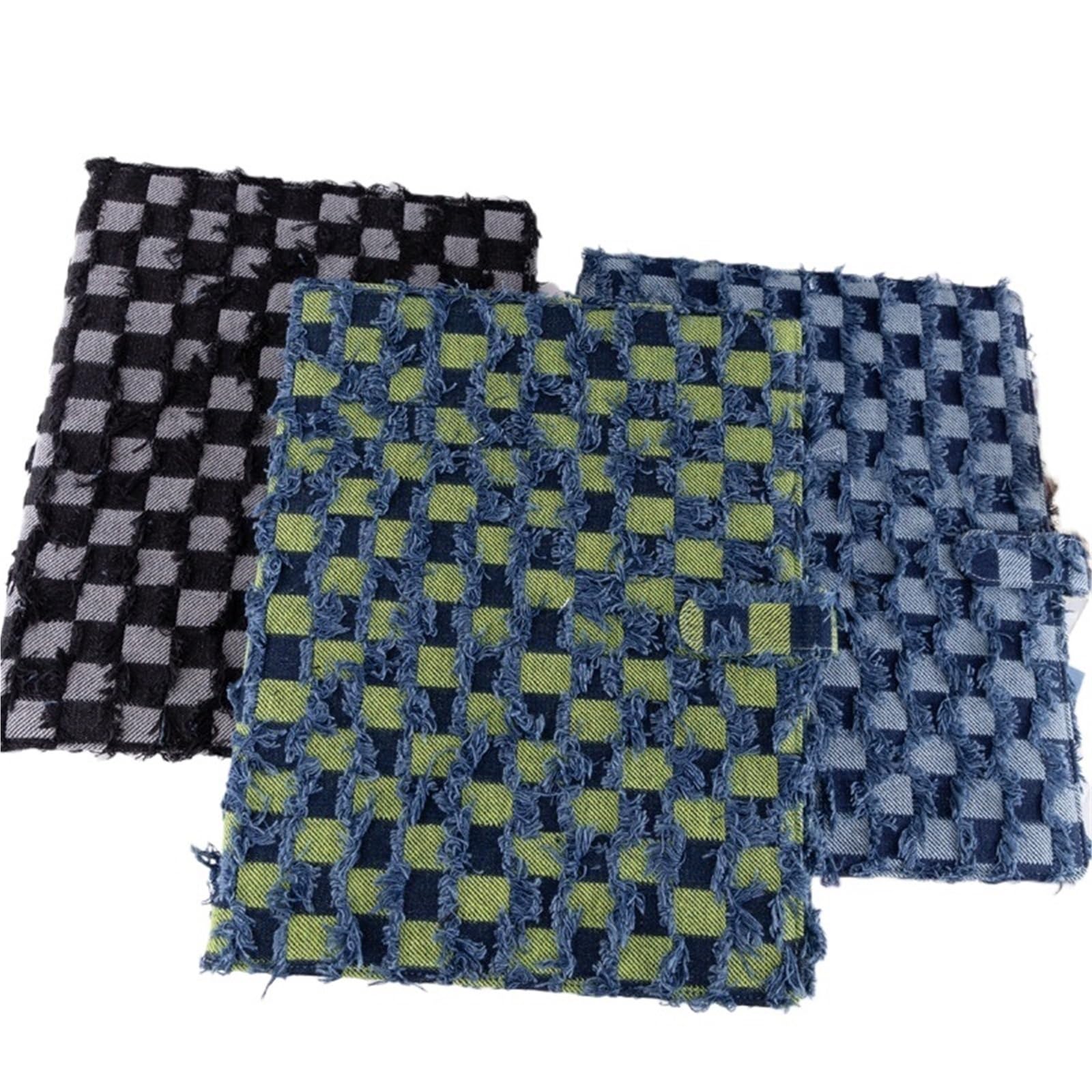 Album Fotografico A4 Denim Checkerboard Binder 9-Pocket Card Holder Idol Photo Cards, 6" Photos, Postcards(A4 f)