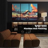 Vista 34 de BUBOS - Paquete de 8 paneles acústicos artísticos y autoadhesivos de insonorización, 48 x 32 pulgadas, acondicionamiento acústico y decorativos