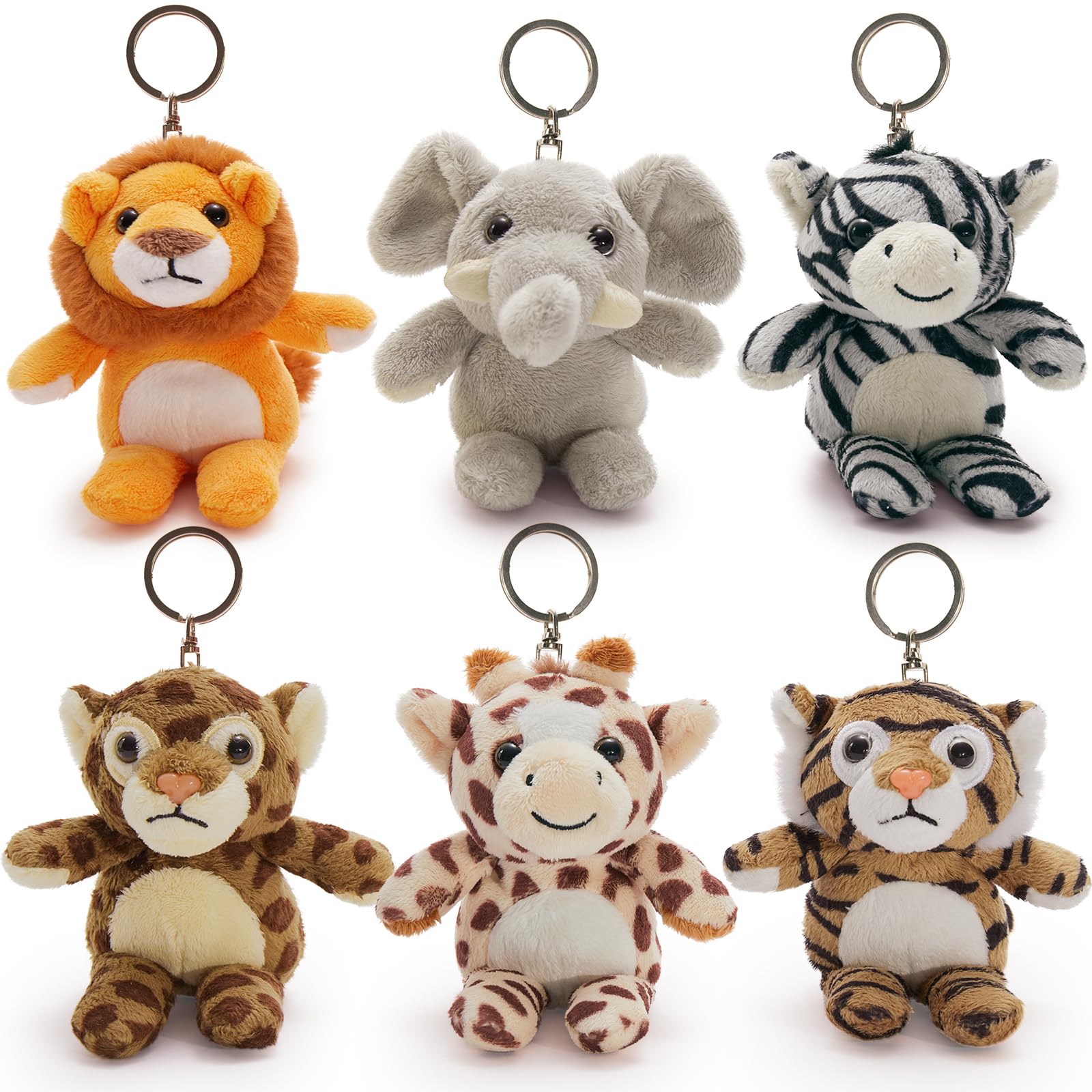 Tezituor Confezione da 6 mini animali di peluche