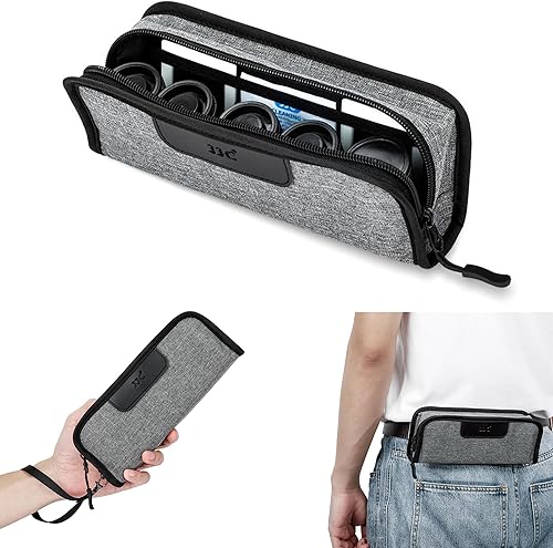 Estuche portátil de 1.378 in, bolsa de almacenamiento de película fotográfica para 5 rollos de películas de 1.378 in, bolsa compacta antipolvo de