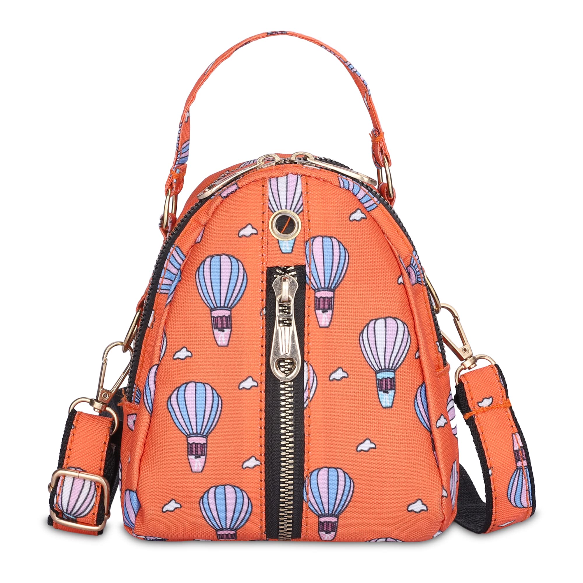 AXCLIP Printed Small Side Crossbody Bag for Women, Mobile Phone Sling Bag for Women | 3 Compartment (Orange Balloon) (B0C27PM817) Amazon Price History, Amazon Price Tracker