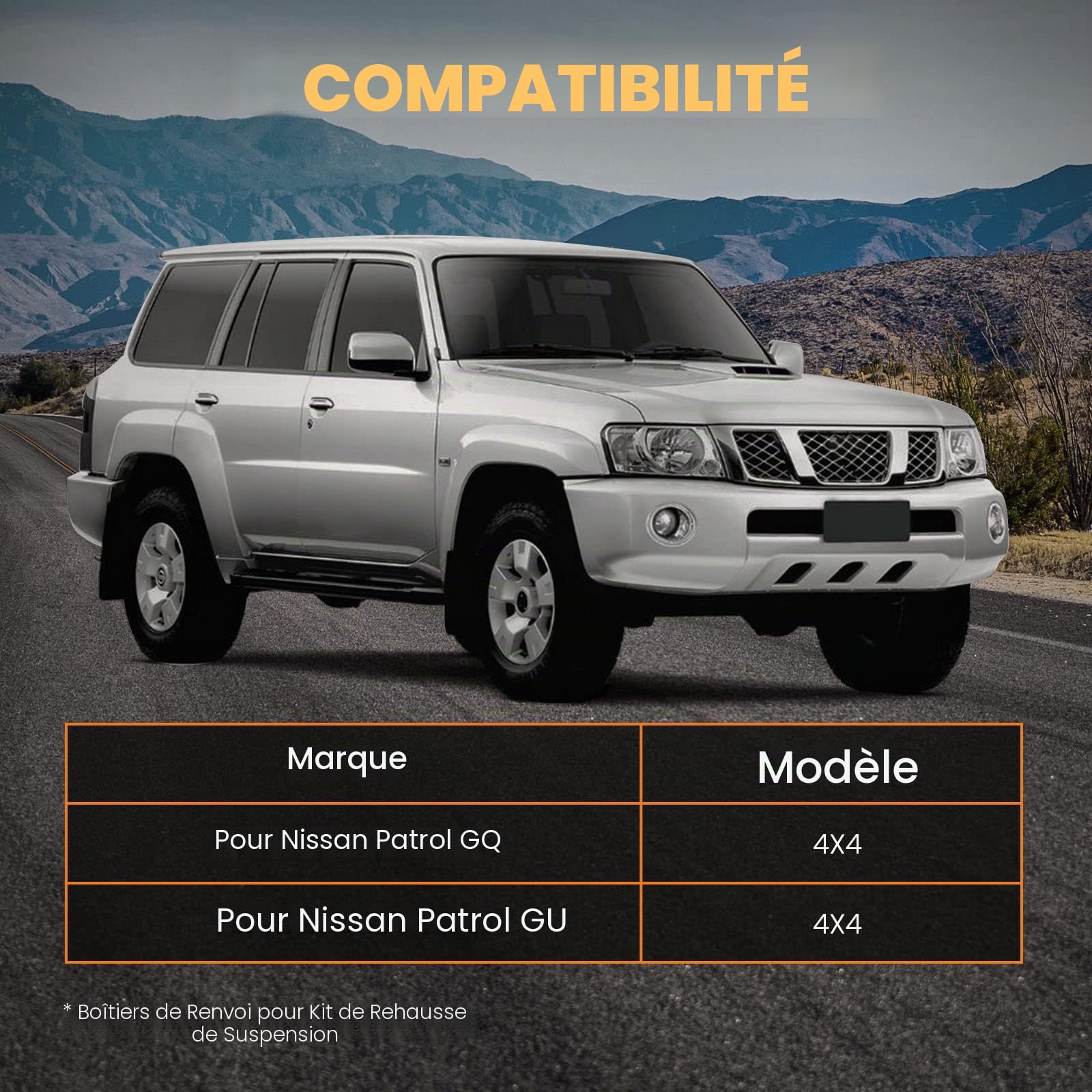 maXpeedingrods Dropbox de suspension 3"-5" pour Nissan Patrol GU GQ Y60 Y61 Kit d'aide au levage