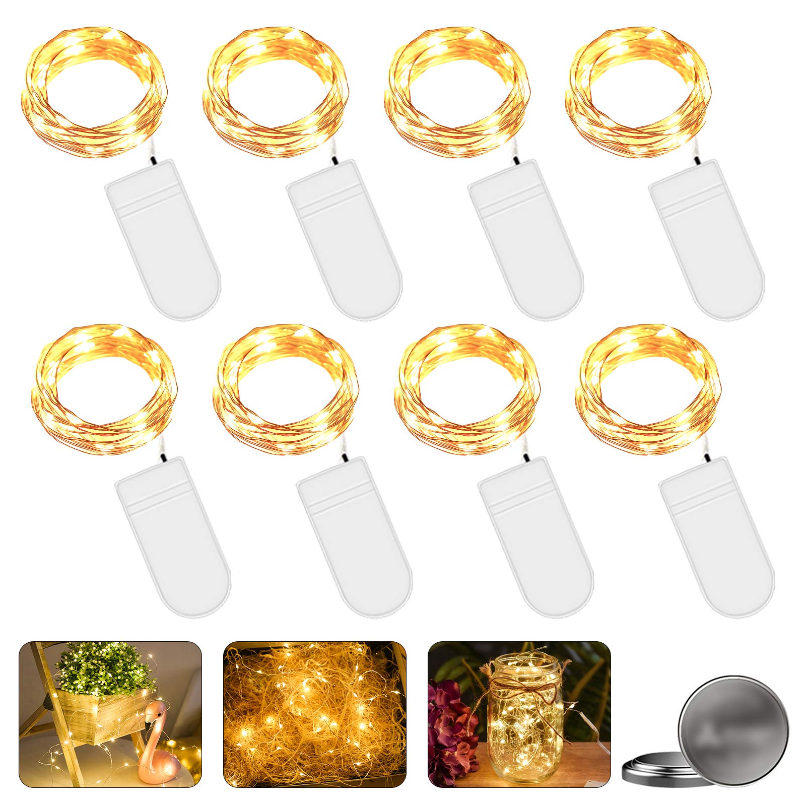 6 Luci LED A Batteria Con Timer - Ghirlande 3mt 30 LED Per Decorazioni Feste - Foto 2