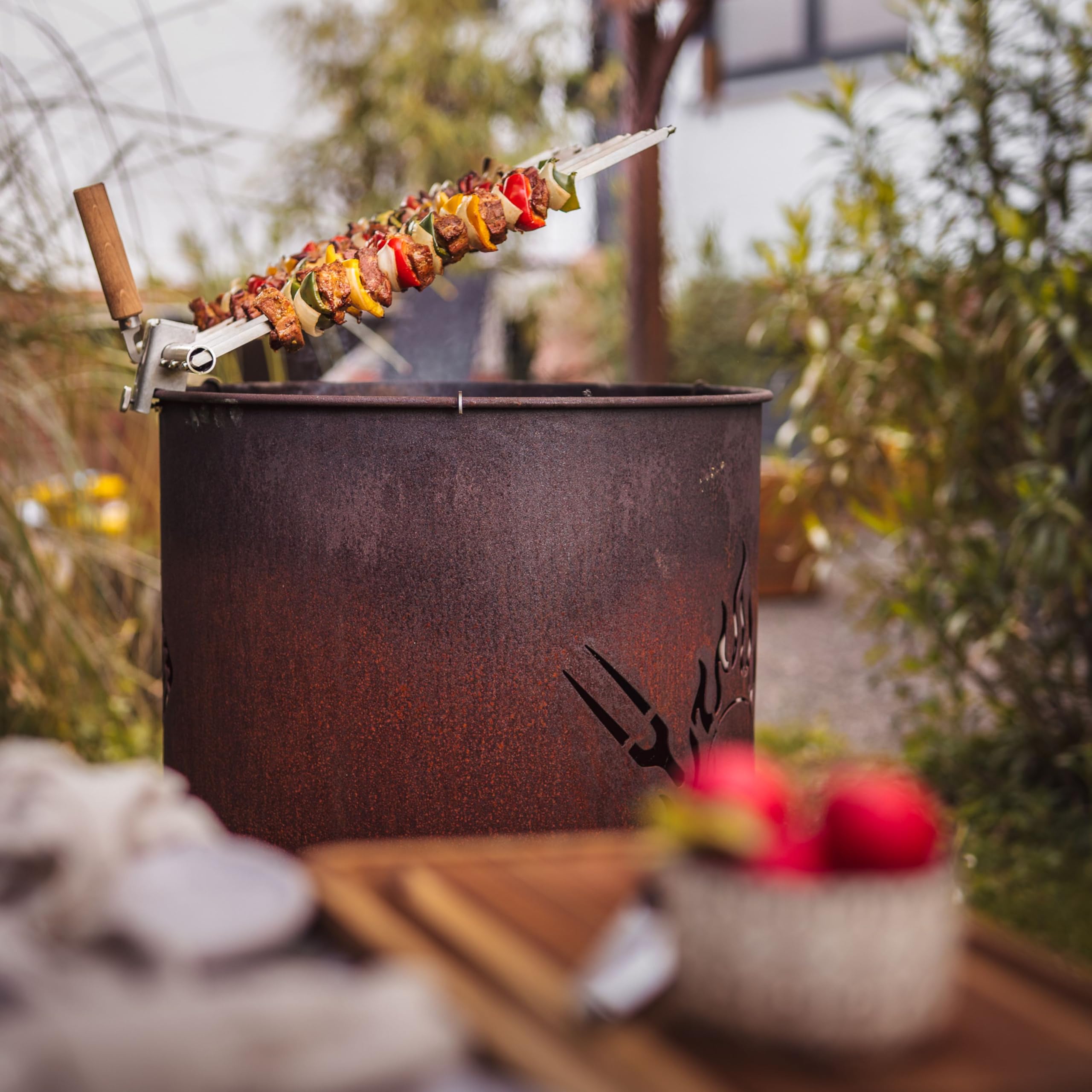 Grillrost.com Das Original 6 spiedini di Ricambio in Acciaio Inox per Il Supporto per asado