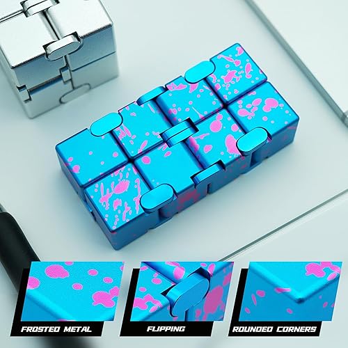 Miniatura 4 de Juguetes sensoriales para adultos con TDAH, cubo infinito de metal, juguetes para ansiedad para niños de 5 a 7 años, 8 a 12 años, para niños y niñas