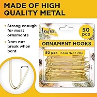 Vista 3 de Leafeon Paquete de 50 Ganchos para Adornos Navideños – Colgadores Esenciales para Adornos Navideños – Excelentes Ganchos para Adornos