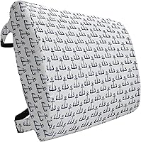 Vista 185 de Lunarable Teal Travel Pillow Neck Rest, Aquatic Fauna Theme Hand Drawn Style Various Starfish in Blue Shades, Memory Foam Traveling Accessory for