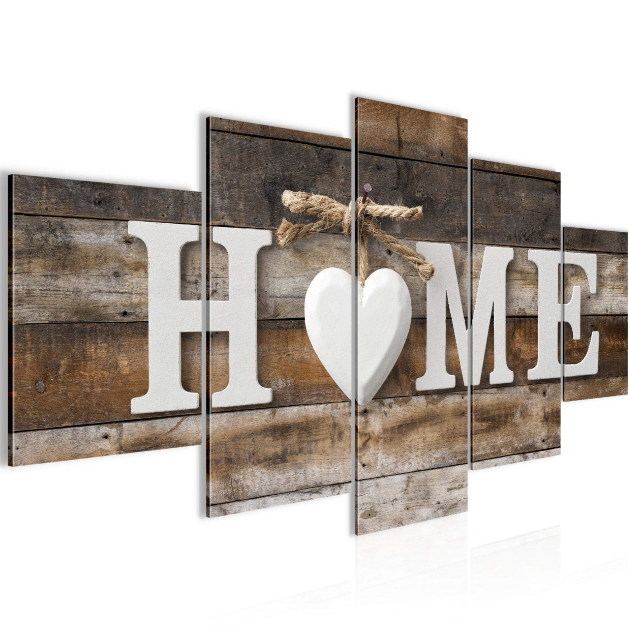 Tableau mural marron deco salon moderne cadre motif bois 014752b