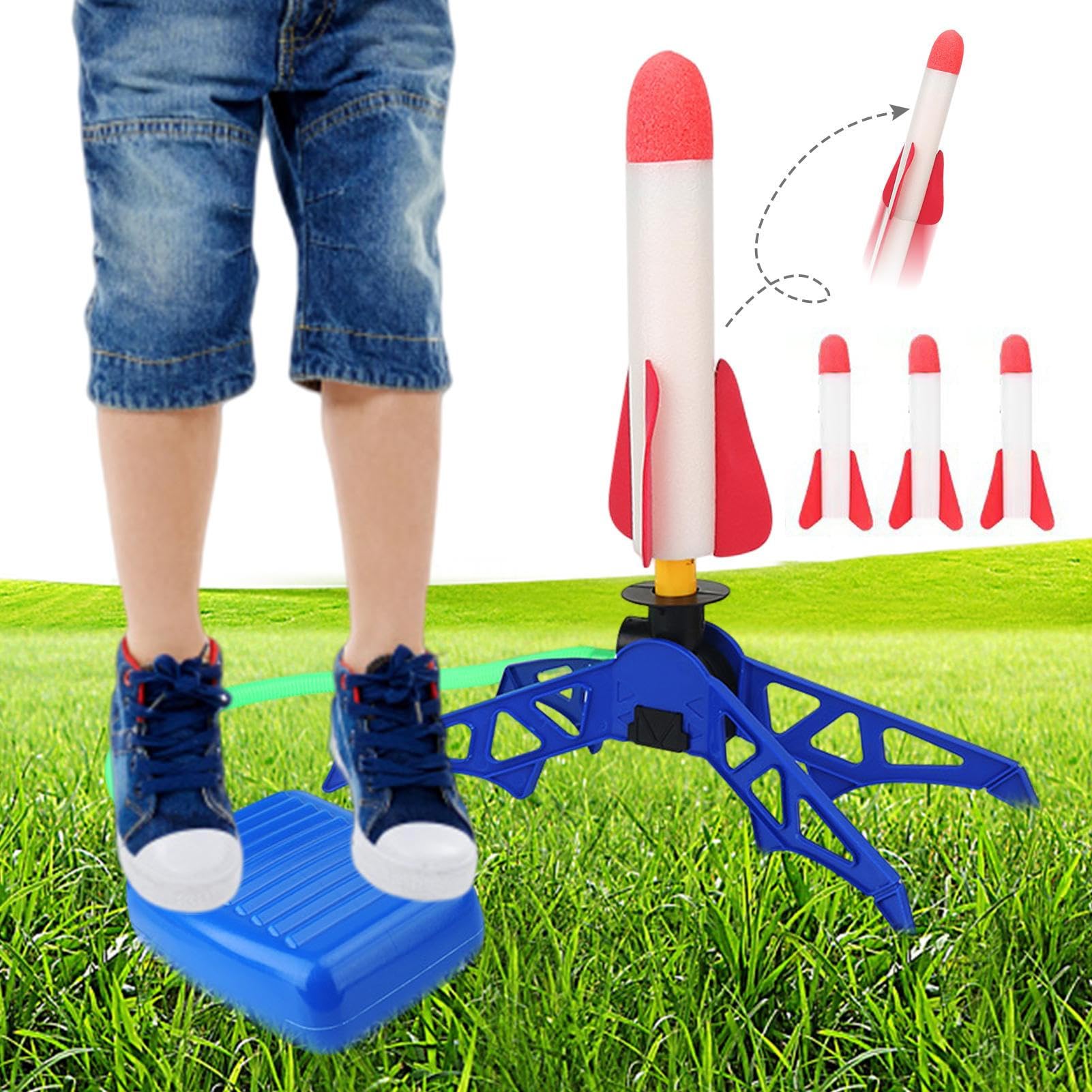 Amazon.co.jp: エアロケットランチャー | 子供のためのポータブル実用
