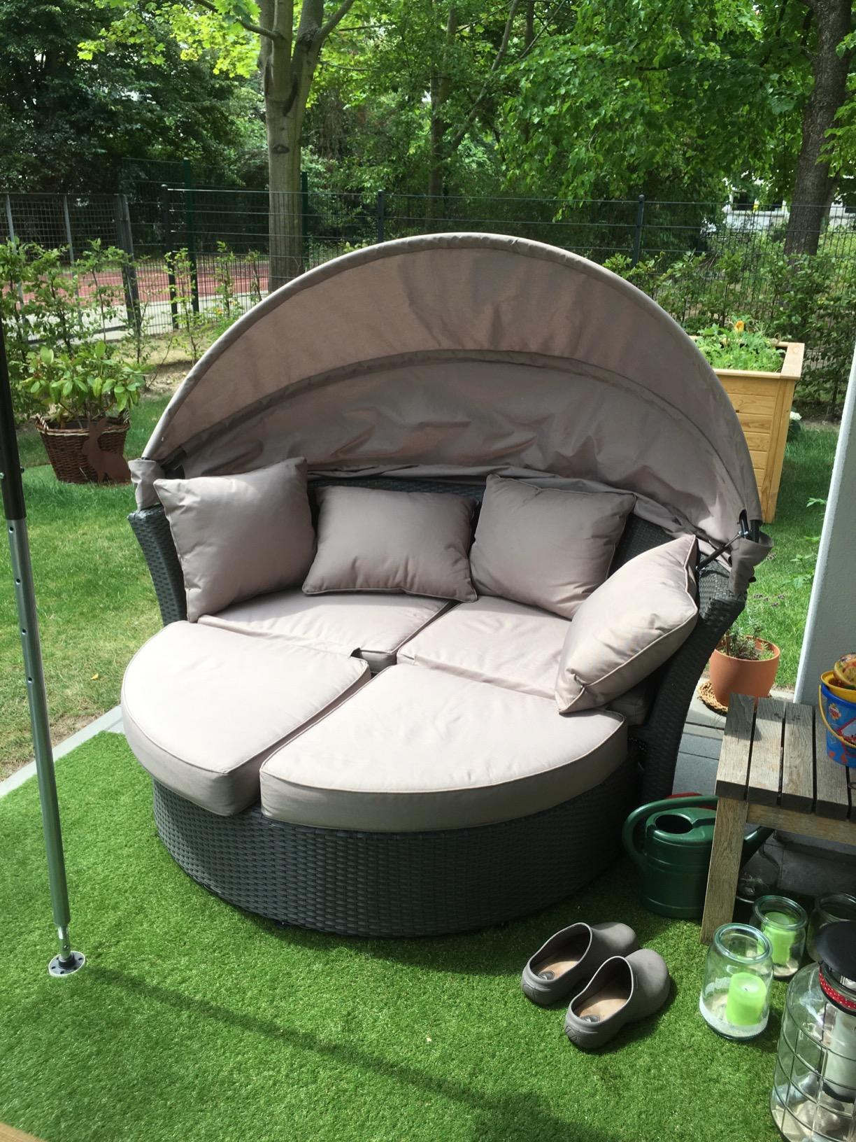 LC Garden Miami Sonneninsel grau Garteninsel Garten Muschel Lounge