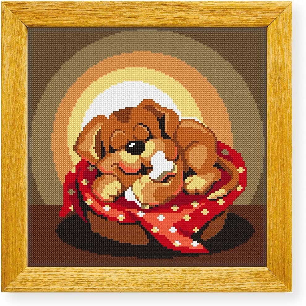 Awesome Pattern Studio Doggy DS022, Diamond Painting Kit, Diamond Art Kits for Adults, Full Drill 5D Diamond Dots Kits. All Items Included.