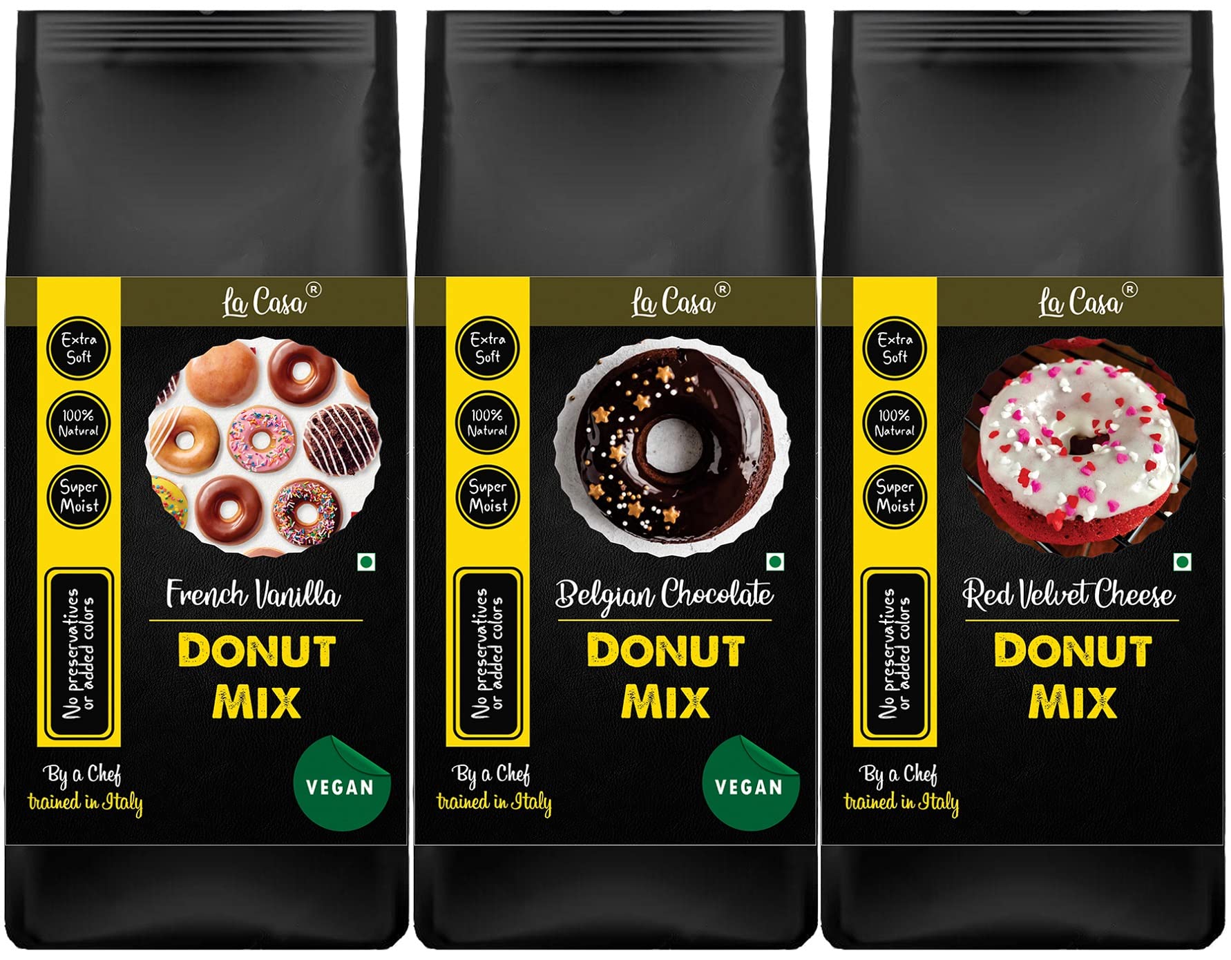 La Casa Chocolate Flavor Combo Of 3 Flavors Donut Mix|Vegetarian|Can Be Baked Or Fried|No Yeast Used|,900 Grams (B0CRVVC3V5) Amazon Price History, Amazon Price Tracker