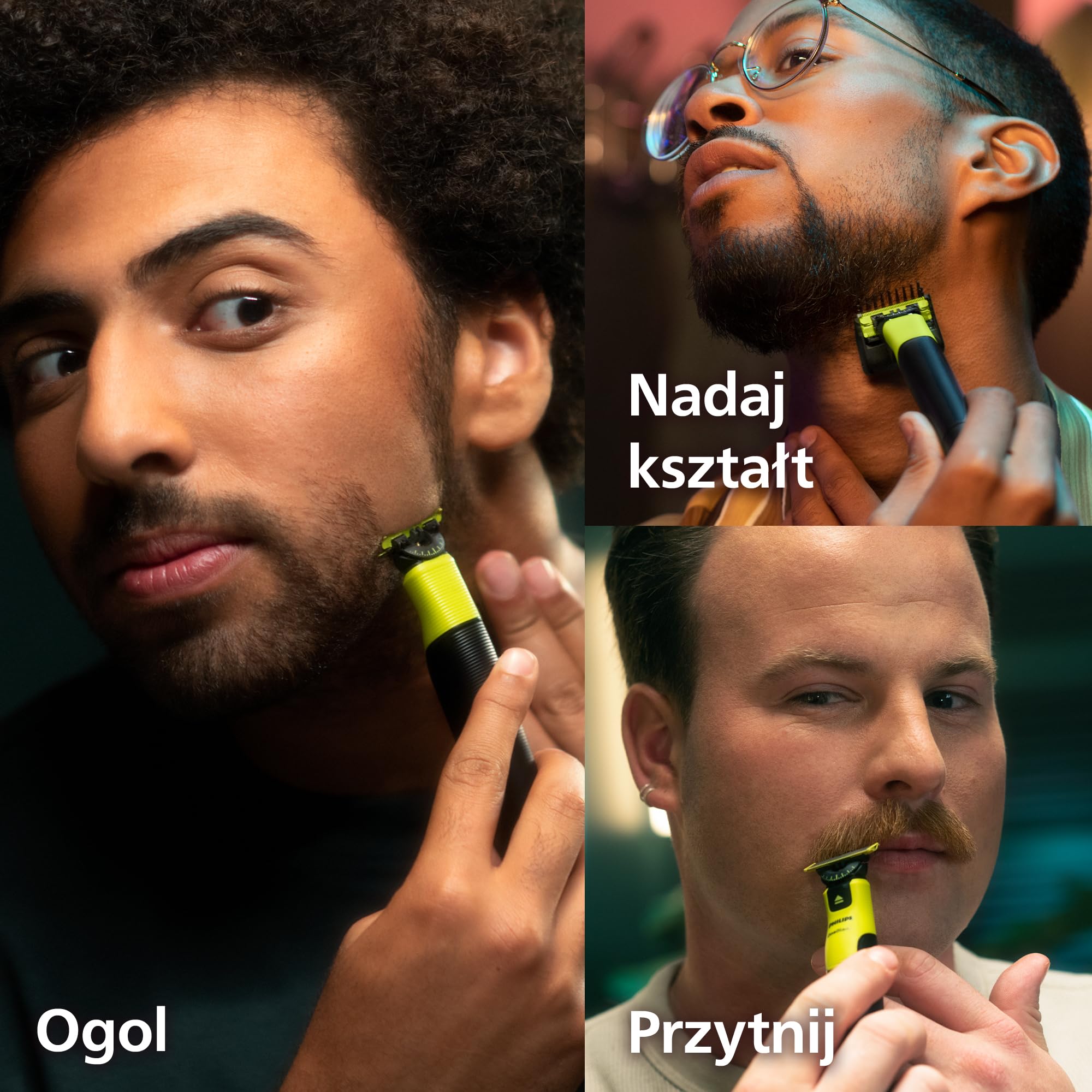 Philips OneBlade 360 Autentyczny Połączony Elektryczna golarka do twarzy i ciała, trymer do brody i groomer, 360 i oryginalne ostrzy, regulowany grzebień 5w1, zestaw do ciała, etui podróżne, QP4631/65