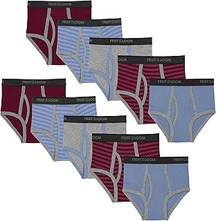 Boys' Tag Free Cotton Briefs Underwear (Assorted Colors)