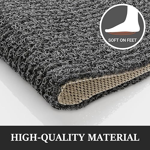 Miniatura 3 de LuxStep - Tapete de ducha, de 24 x 32 pulgadas, tapete de baño antideslizante con drenaje, tapete de baño de cloruro de polivinilo, de secado