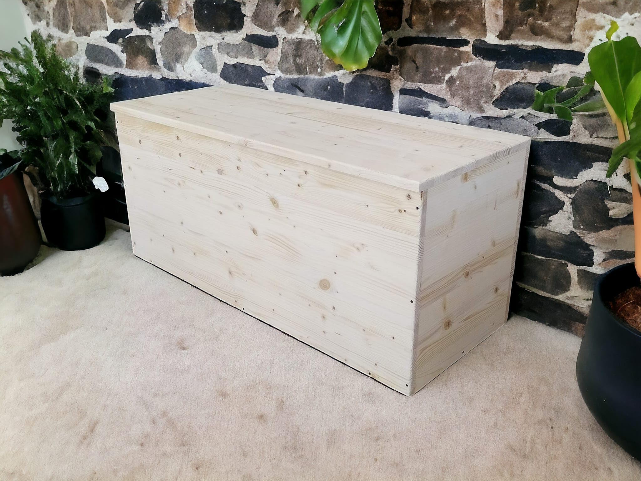 TOTAL WOOD 2012 Cassapanca Contenitore Baule Interno Esterno in legno 150x40x45 cm al naturale non trattato ANCHE SU MISURA