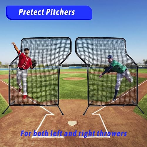 Miniatura 2 de Kapler Pantalla de béisbol para lanzar Z, pantalla protectora de red de lanzador resistente, pantalla de lanzamiento de béisbol sóftbol para