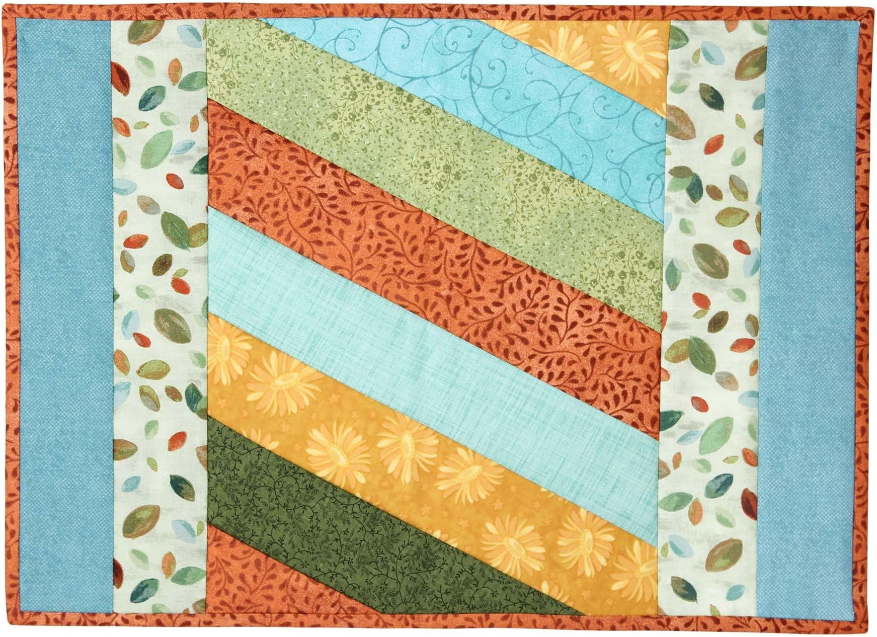 Quilt As You Go Placemats Pattern Jakarta, 8 1/2 x 14 inches, Natural, 6 Pieces