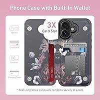 Vista 749 de LETO para iPhone 15 Pro Funda tipo cartera - Tapa tipo folio con patada - Diseños de moda - Tarjetero - Funda protectora para mujeres y niñas - 6.1