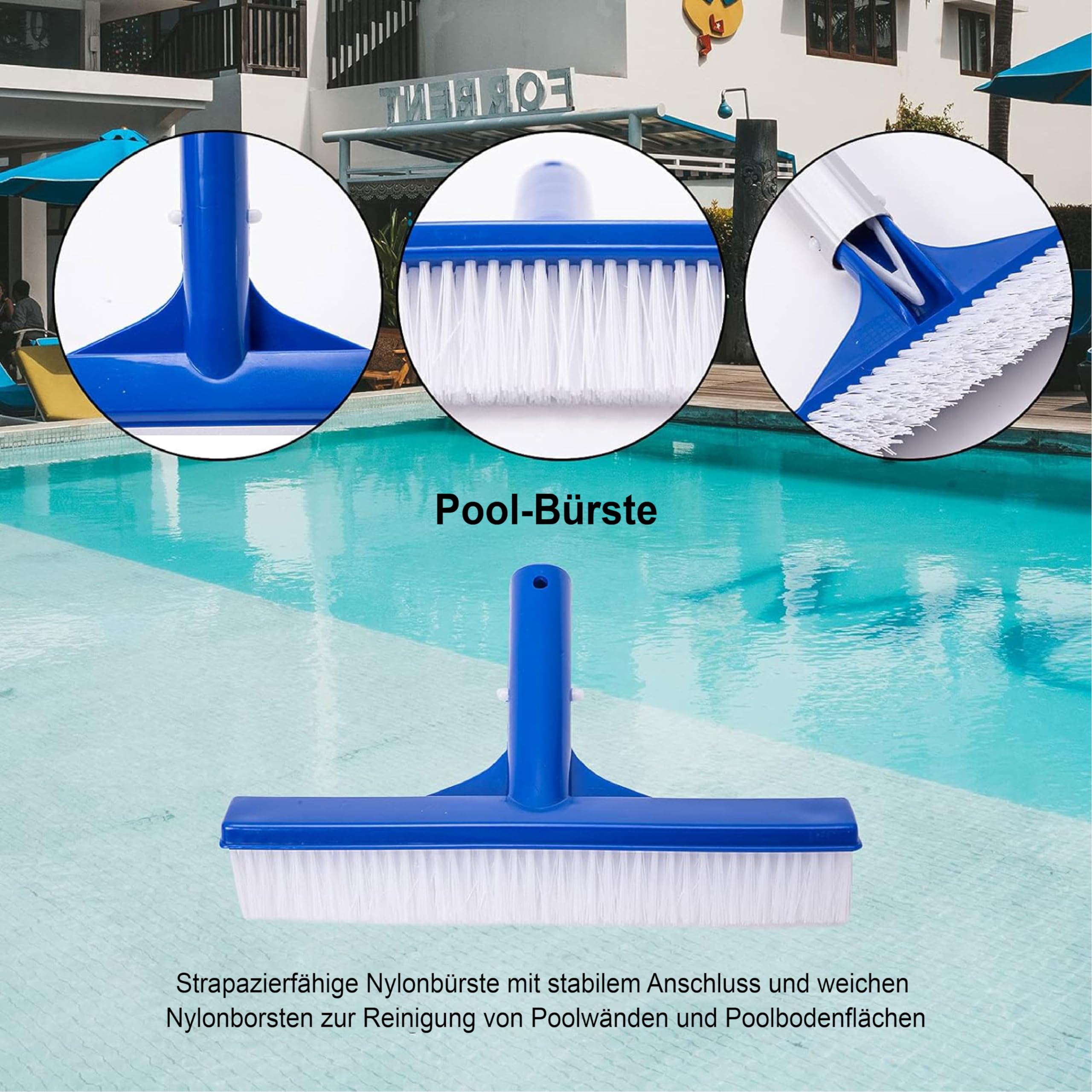 Kit Limpieza Piscina, Red de Limpieza de Piscina, Dispensador de Cloro, Cepillo Piscina, Kit de Mantenimiento de Piscina, Accesorios de Piscina, Set de Limpieza para Piscina, SPA, Jaccuzi
