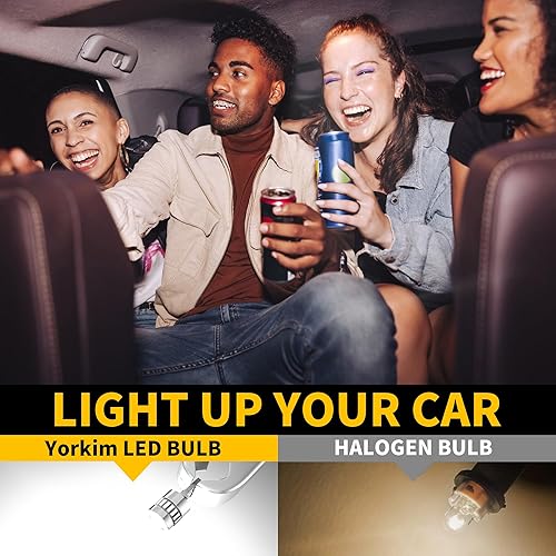 Miniatura 102 de Yorkim Bombilla LED 7440, luces rojas brillantes, bombillas LED T20, 7443 LED, 7441 LED, W21W LED, 7444 bombillas, para luz de marcha atrás/de Rojo